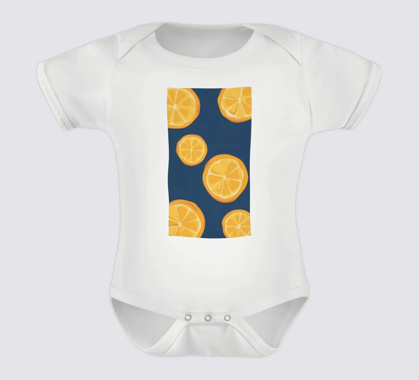 Orange Slice Pattern Kurzarm Babybody von Pale Aura