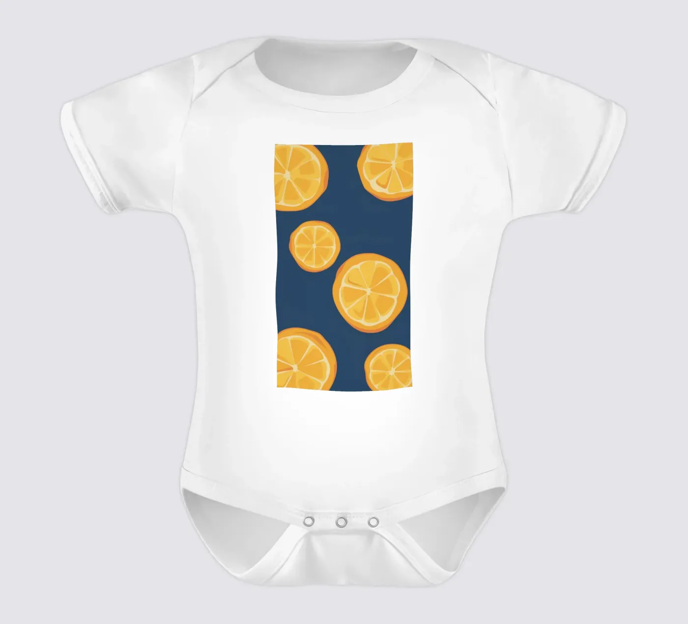 Orange Slice Pattern Kurzarm Babybody von Pale Aura