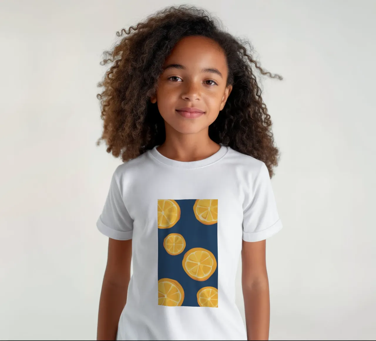 Orange Slice Pattern kinder t-shirt van Pale Aura