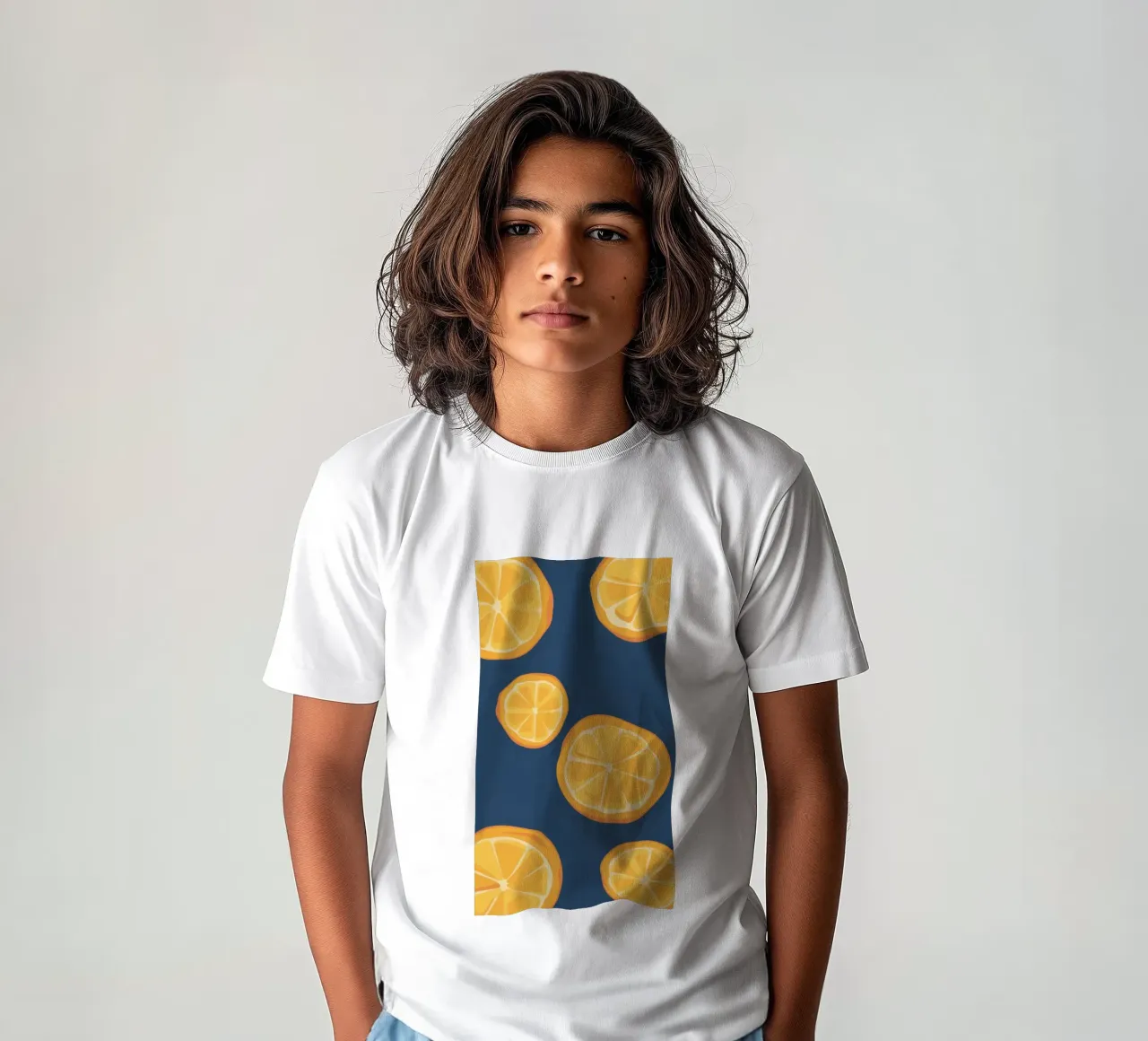 Orange Slice Pattern kinder t-shirt van Pale Aura