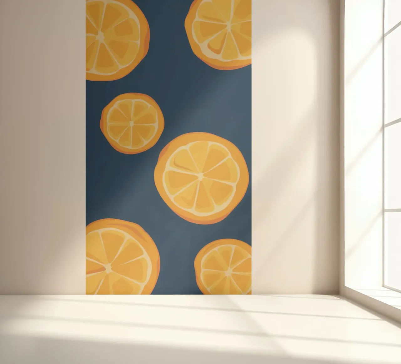 Orange Slice Pattern fotobehang van Pale Aura