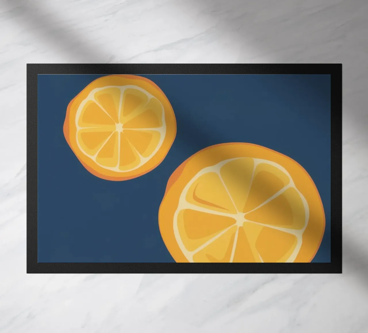 Orange Slice Pattern doormat by Pale Aura