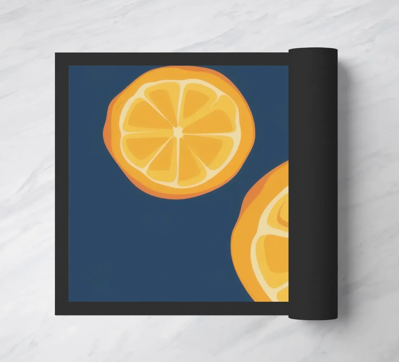 Orange Slice Pattern doormat by Pale Aura