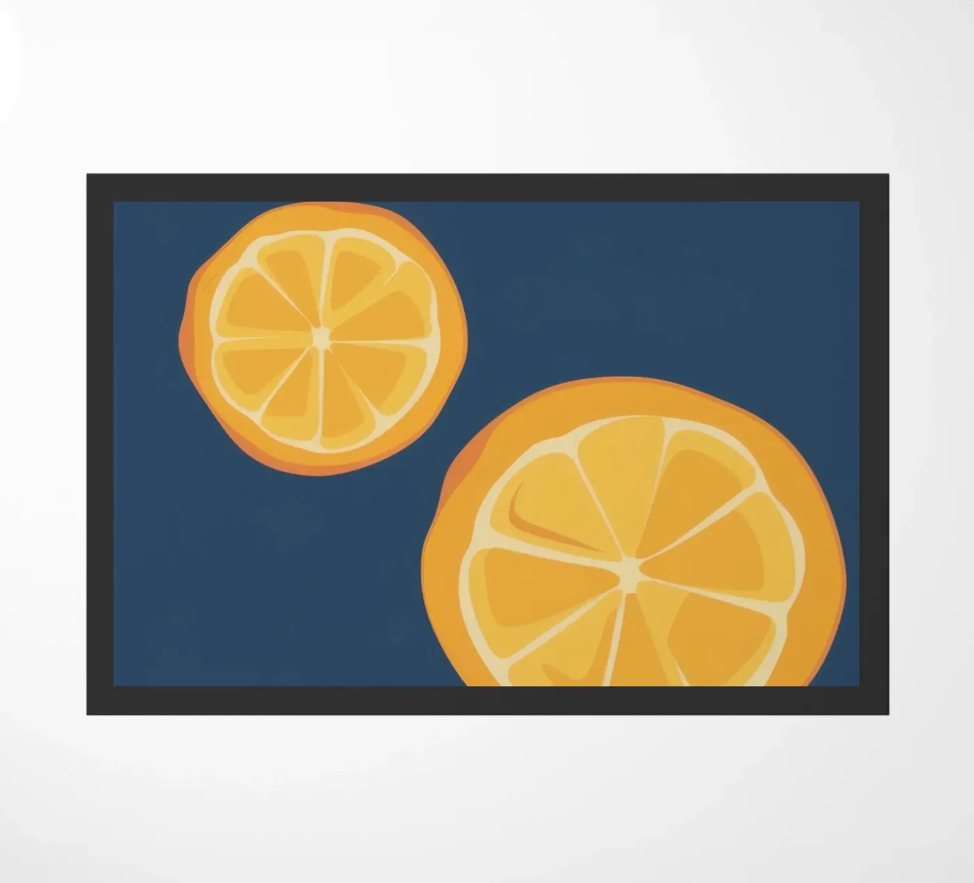 Sinaasappelschijfjespatroon deurmat van Pale Aura