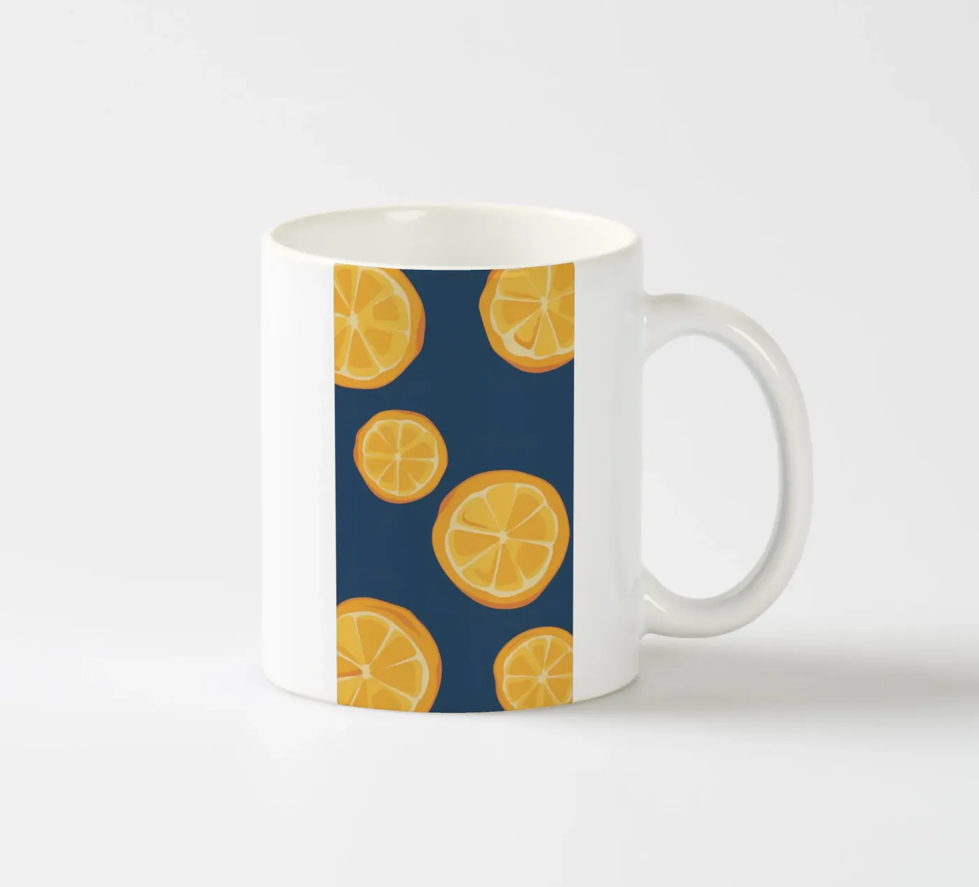 Orange Slice Pattern ceramic mug by Pale Aura