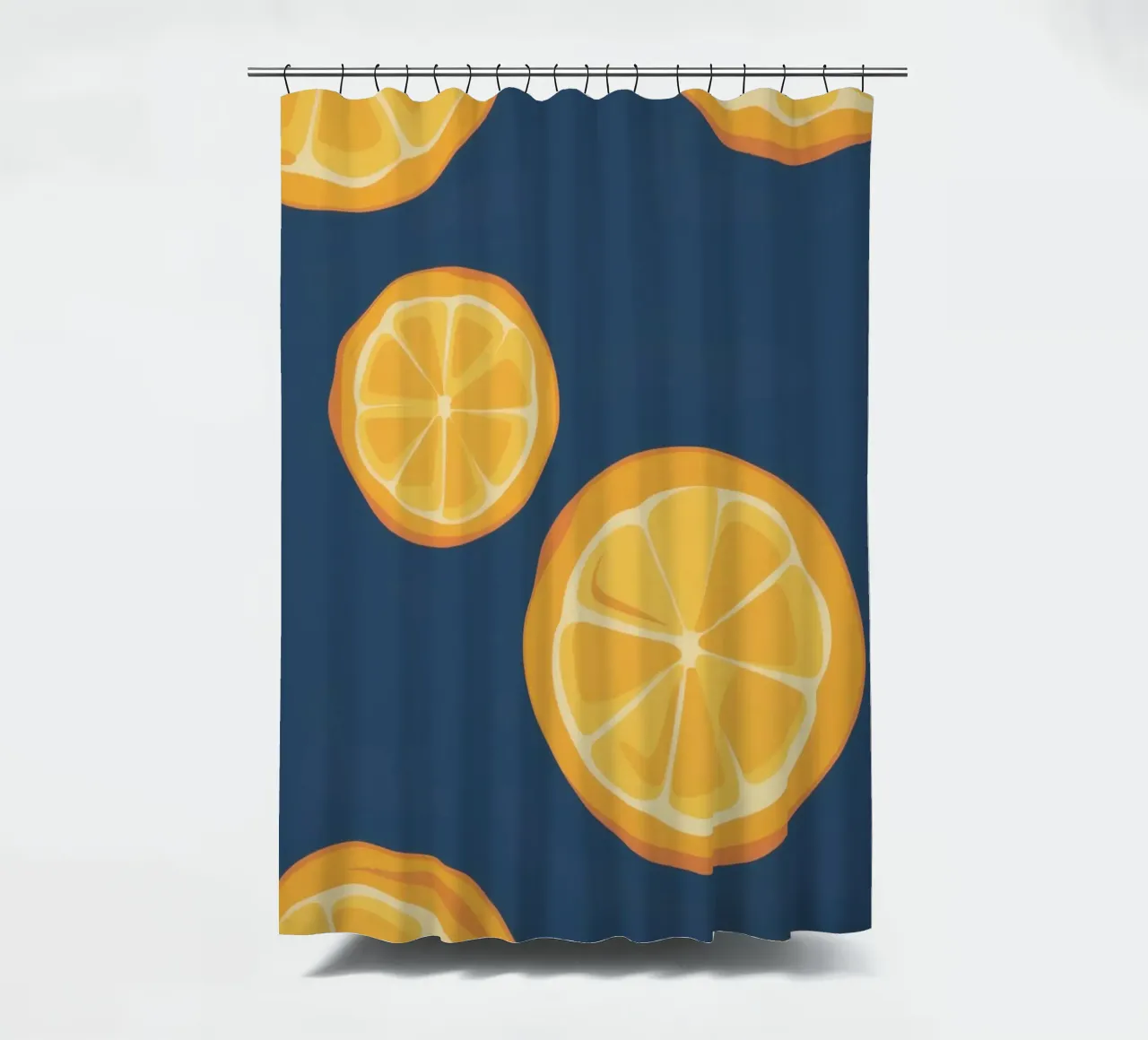 Orange Slice Pattern Duschvorhang von Pale Aura