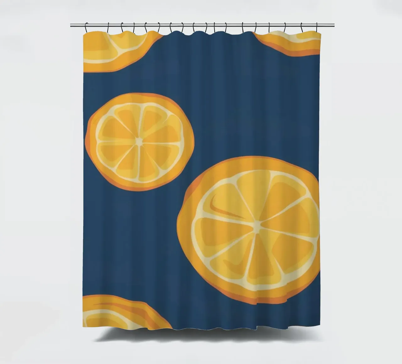 Orange Slice Pattern Duschvorhang von Pale Aura