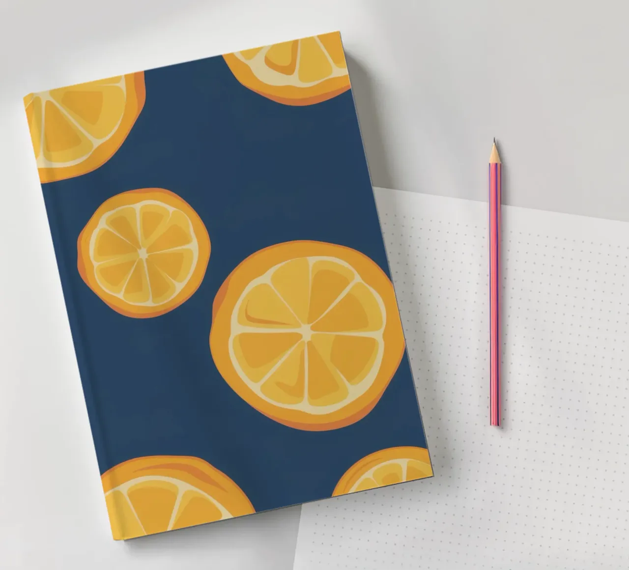Orange Slice Pattern notebook by Pale Aura