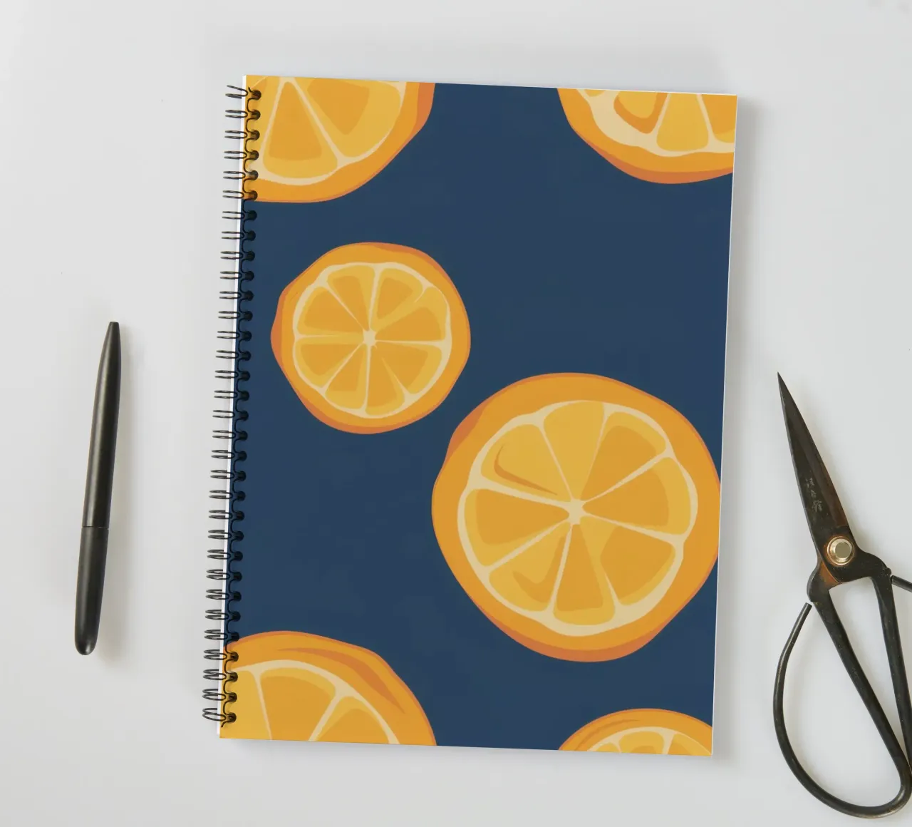 Orange Slice Pattern spiral notebook by Pale Aura