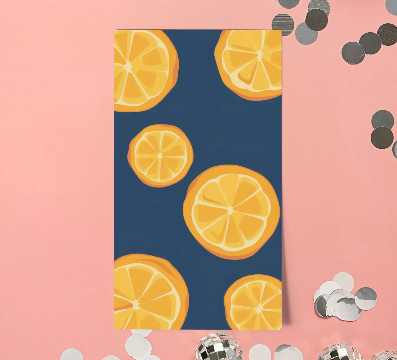Orange Slice Pattern sticker sheet by Pale Aura