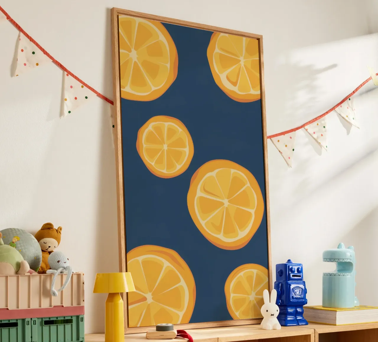 Orange Slice Pattern acryl van Pale Aura