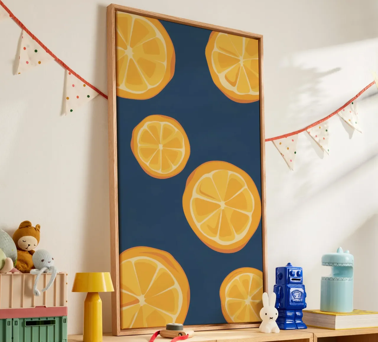 Orange Slice Pattern canvas by Pale Aura