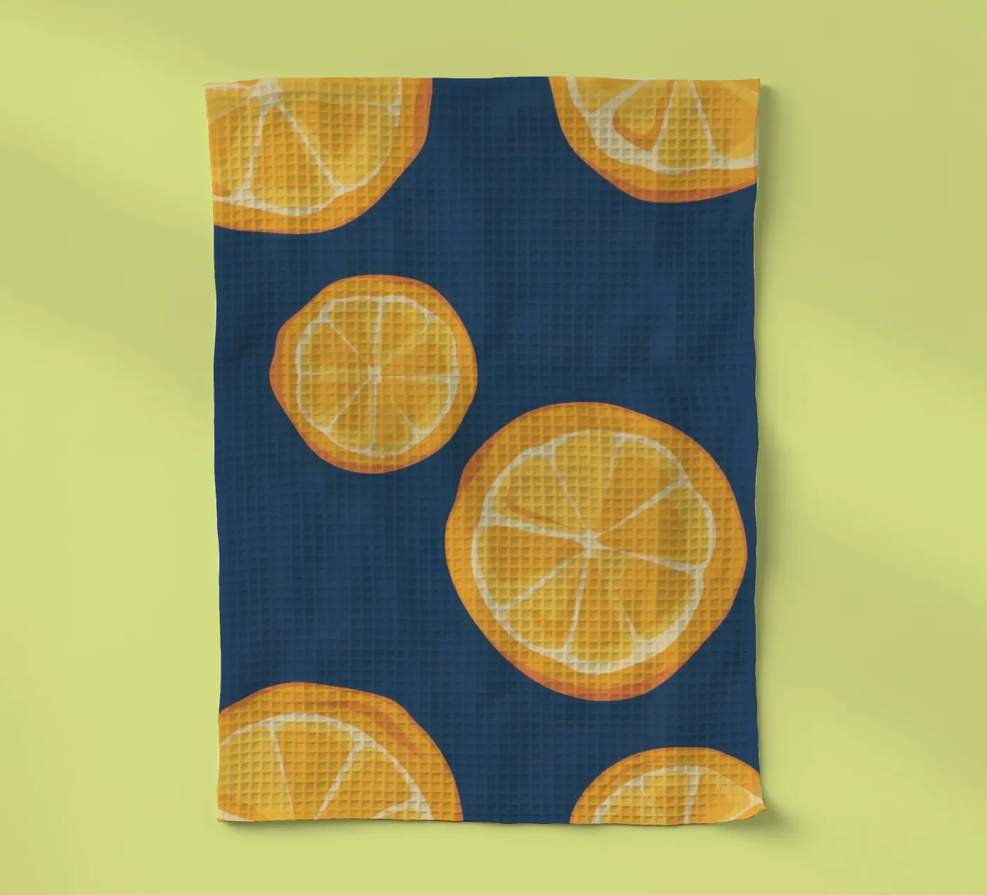 Orange Slice Pattern tea towel by Pale Aura
