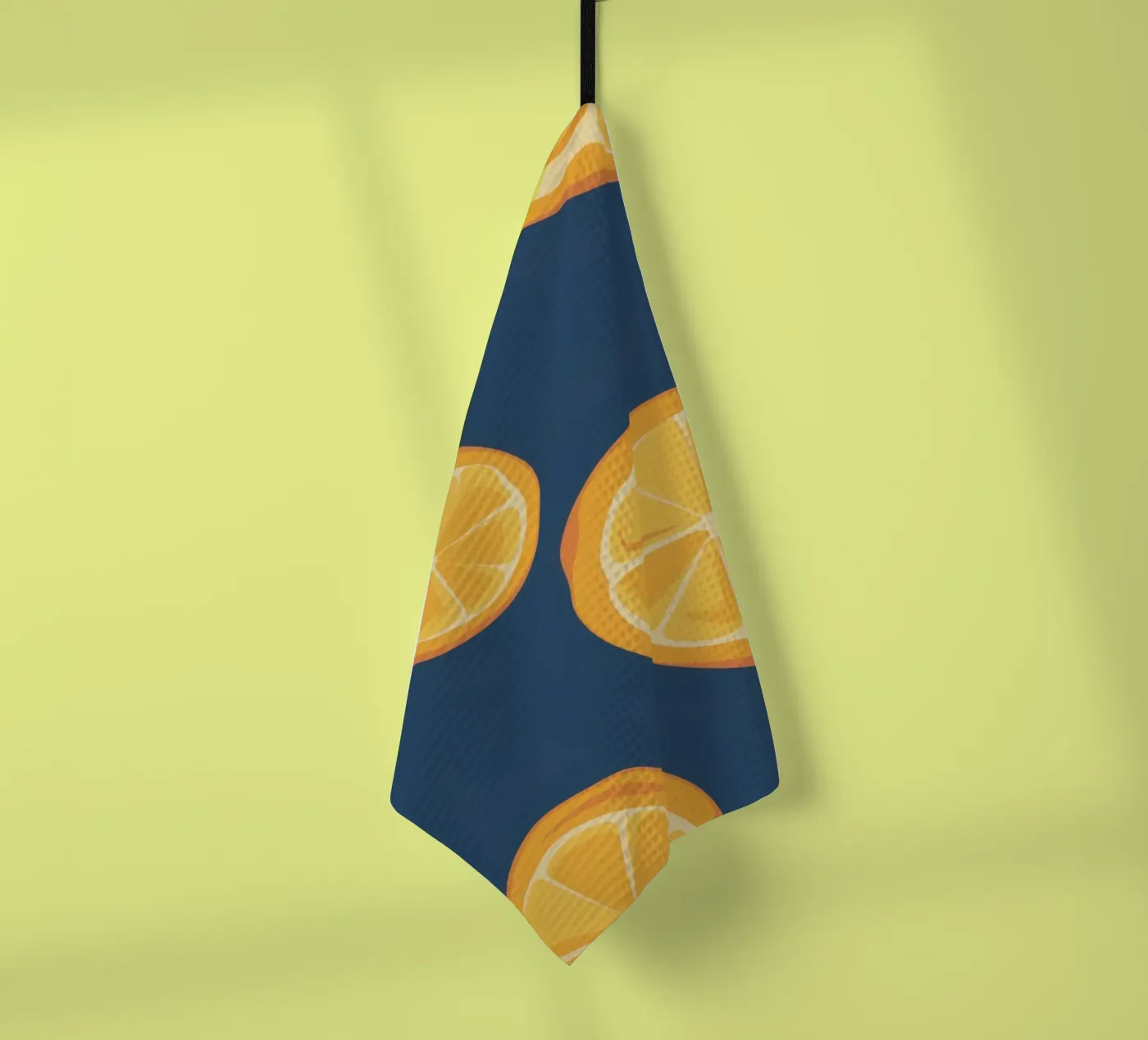 Orange Slice Pattern tea towel by Pale Aura