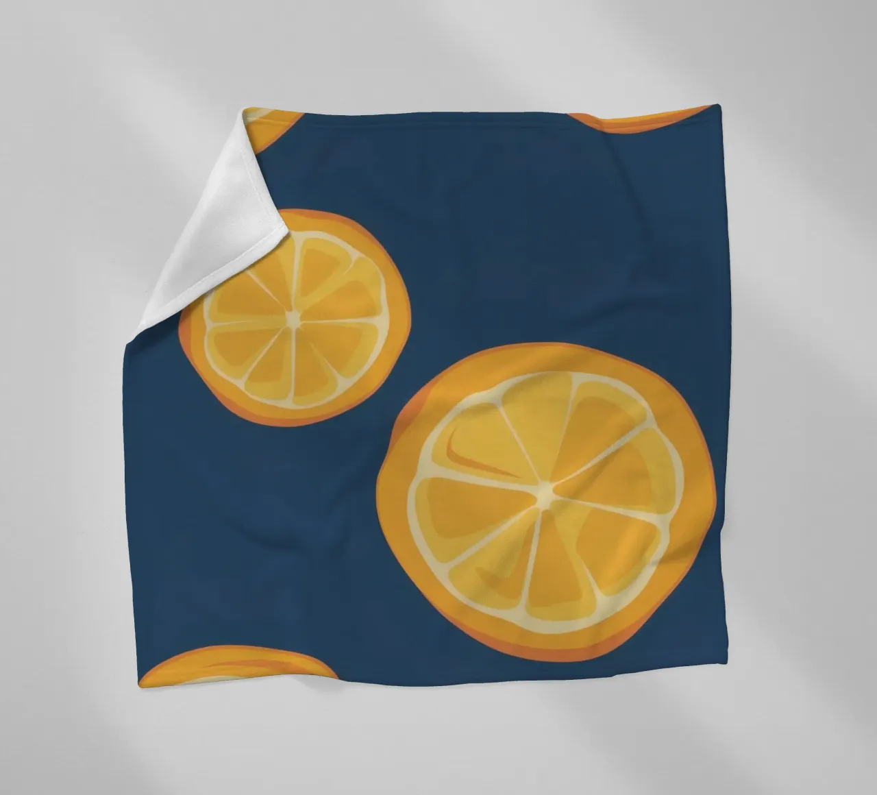 Orange Slice Pattern fleece blanket by Pale Aura