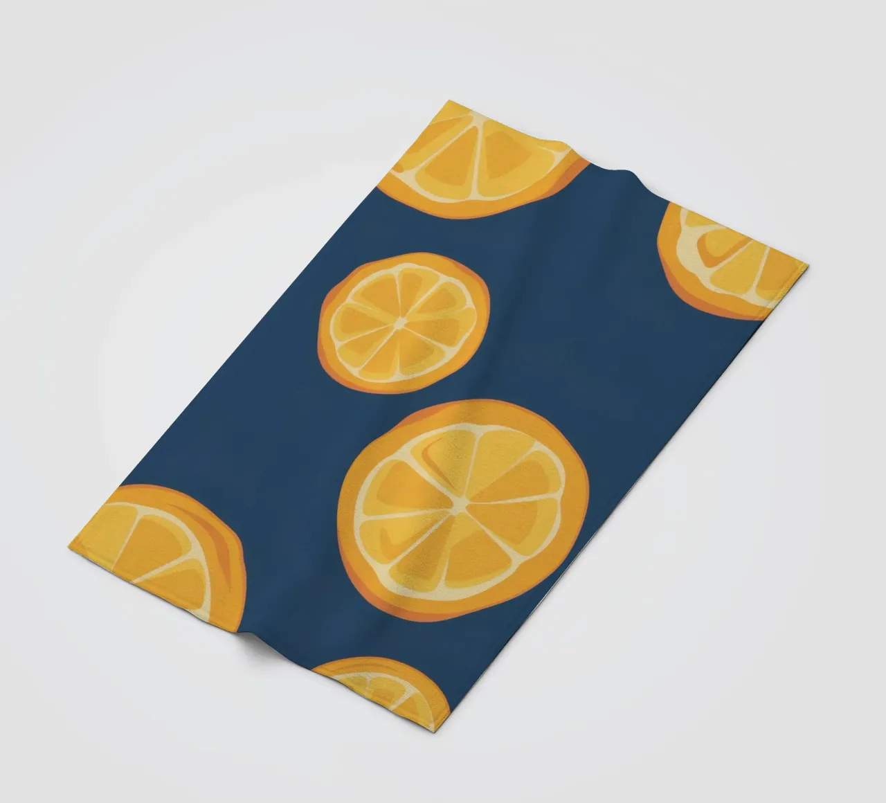 Orange Slice Pattern fleece blanket by Pale Aura