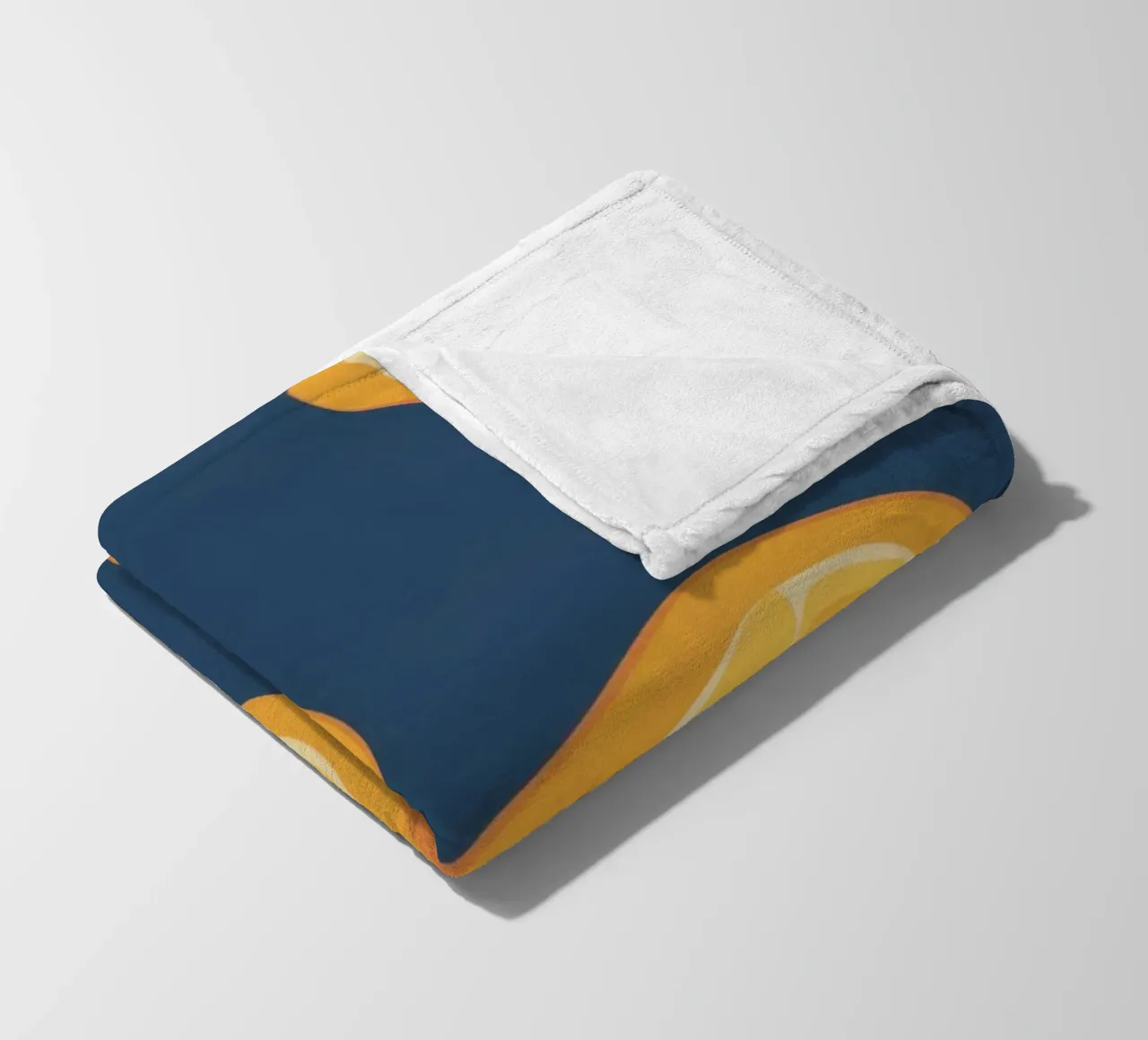 Orange Slice Pattern fleece blanket by Pale Aura