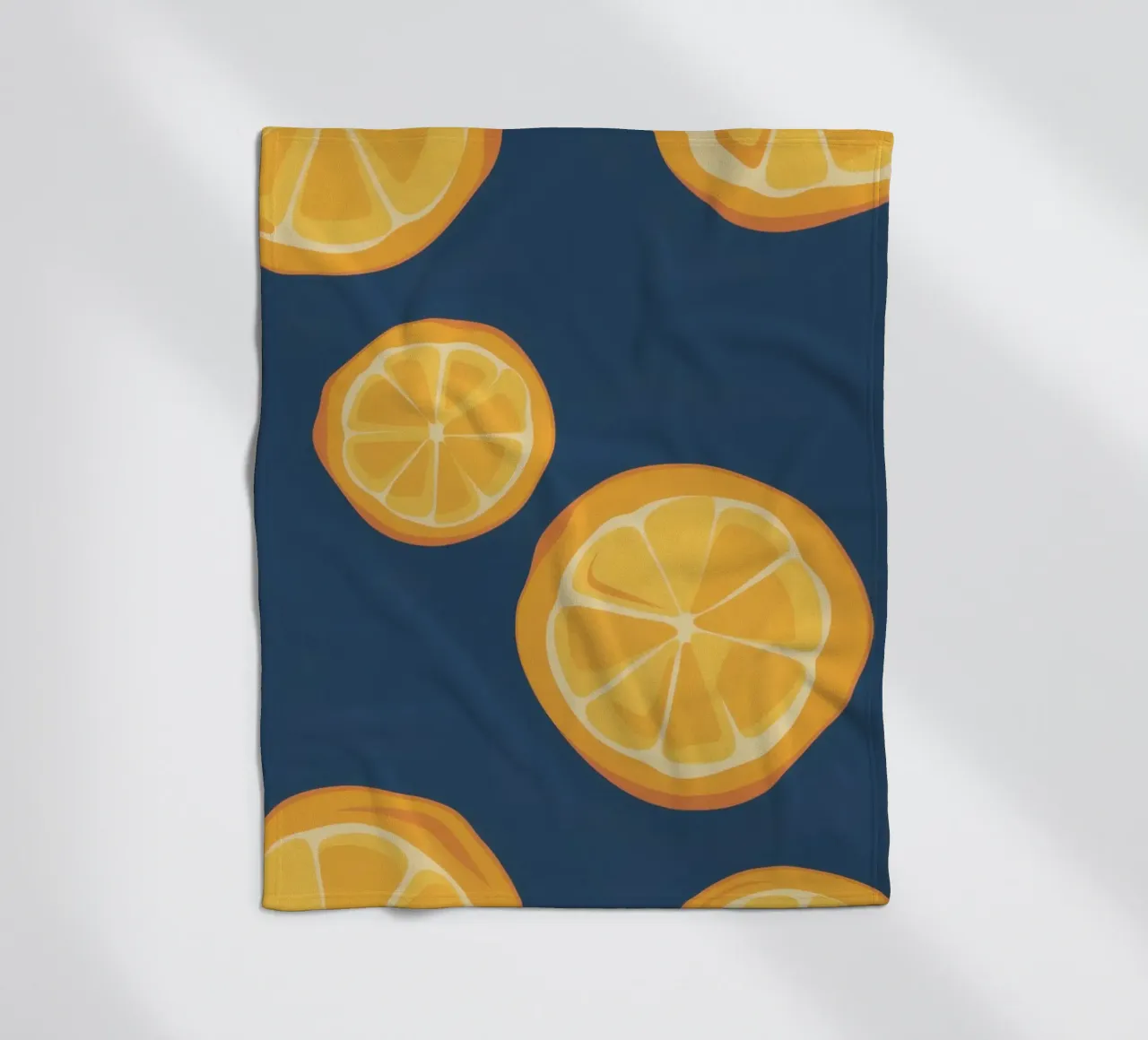 Orange Slice Pattern fleece blanket by Pale Aura