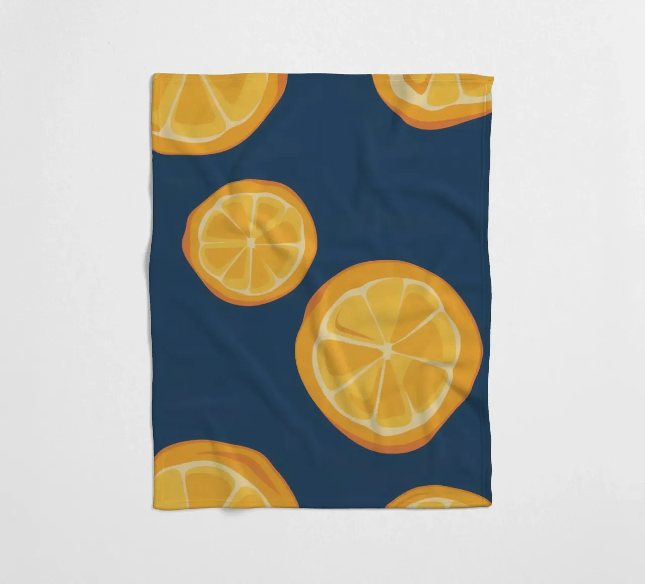 Orange Slice Pattern fleece blanket by Pale Aura