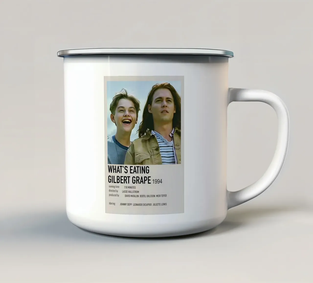 WHAT'S EATING GILBERT GRAPE 1994 tazza in smalto da MVFminimalist