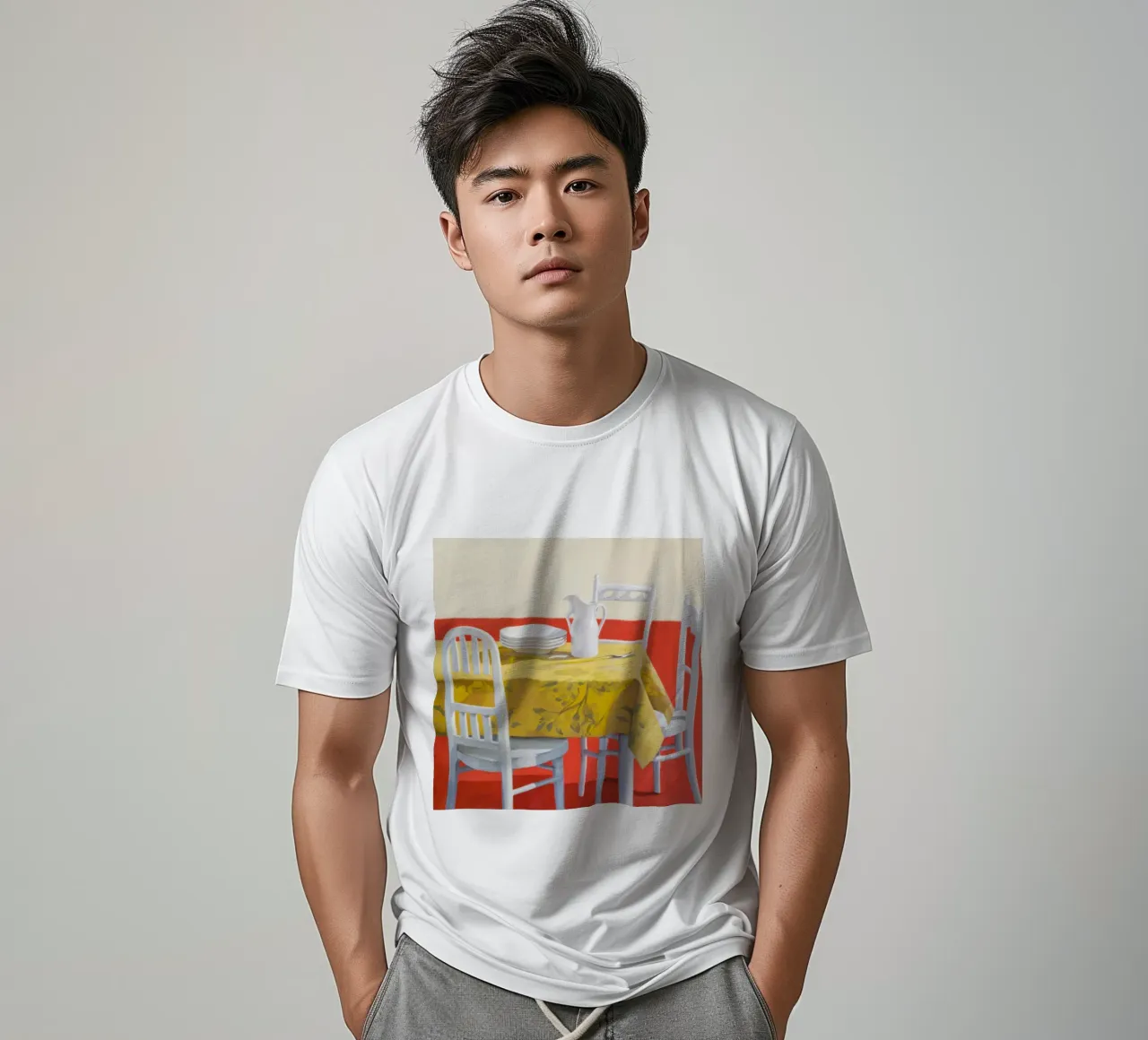 Yellow Table Setting t-shirt by Pale Aura