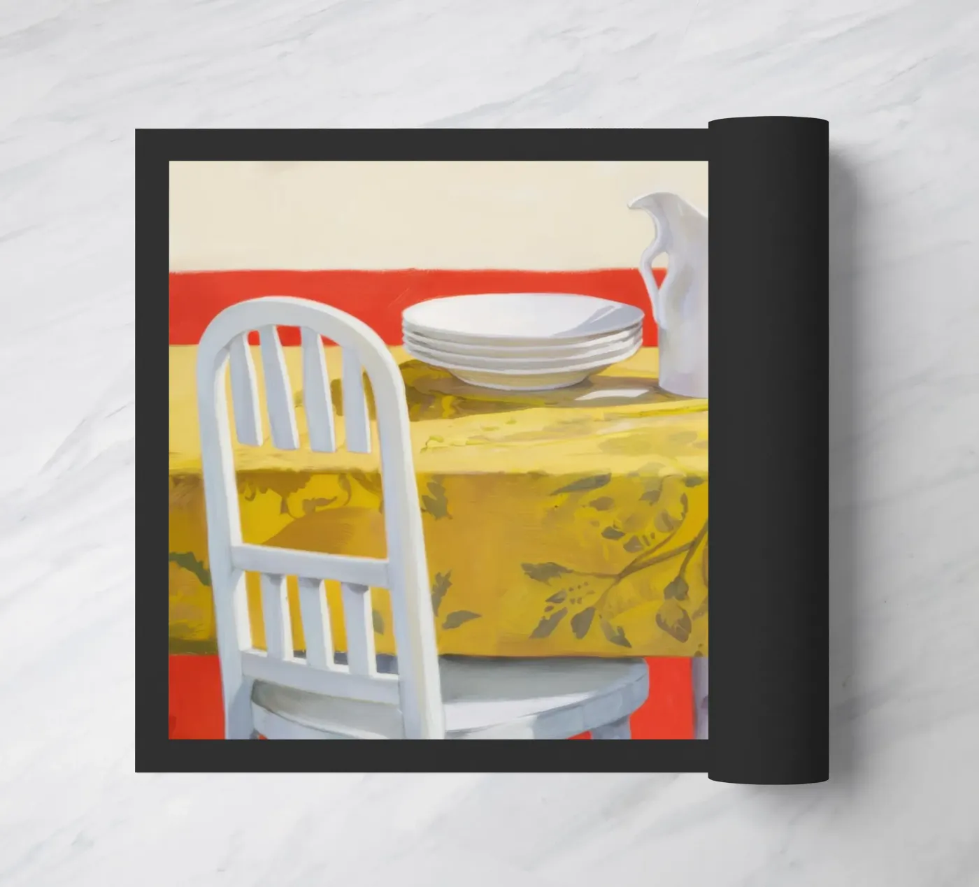 Yellow Table Setting doormat by Pale Aura