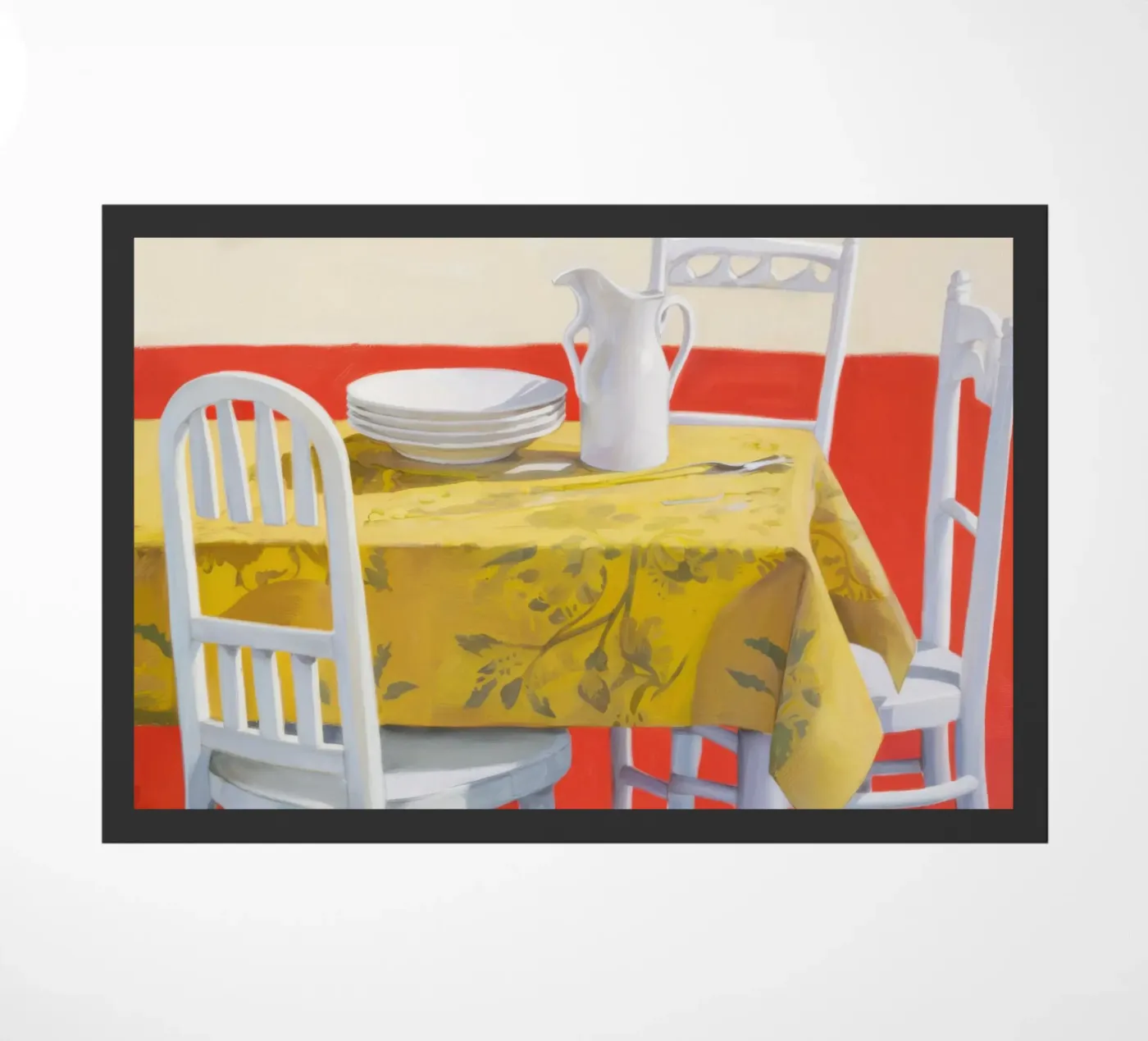 Yellow Table Setting doormat by Pale Aura