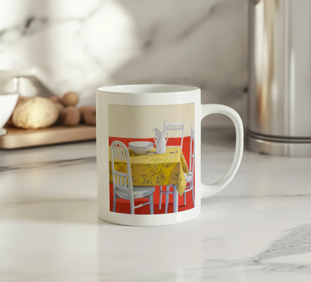 Table jaune mug en céramique de Pale Aura