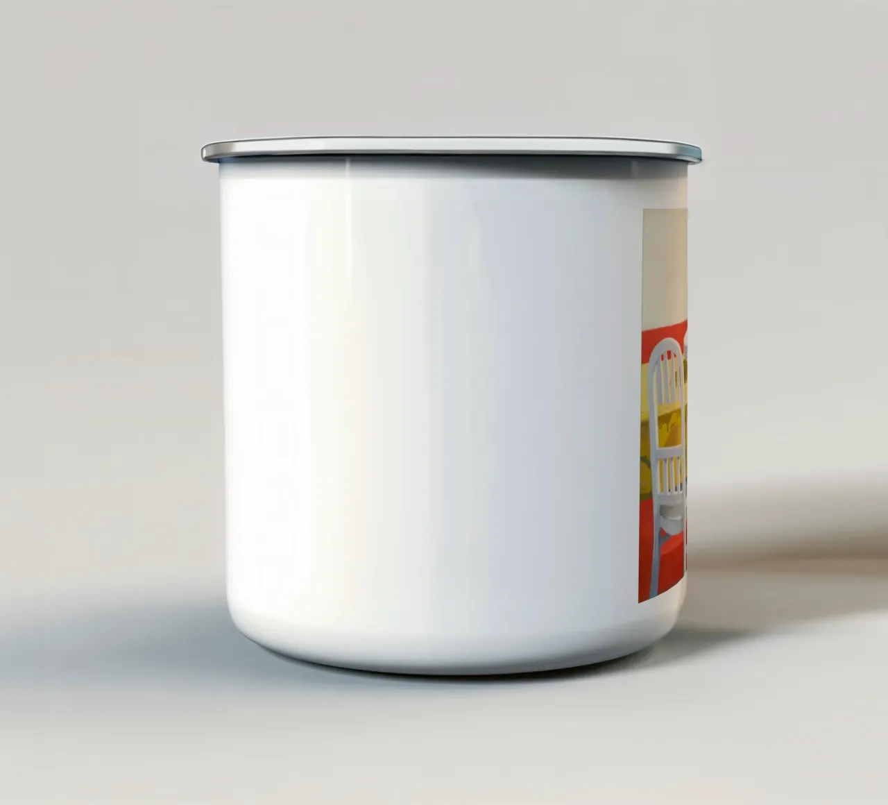 Tavola gialla tazza in smalto da Pale Aura