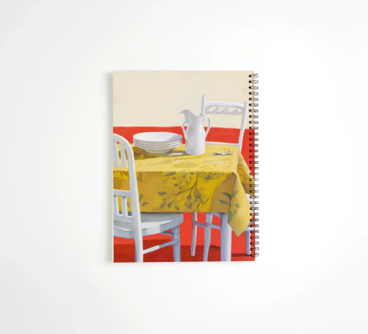 Yellow Table Setting spiral notebook by Pale Aura