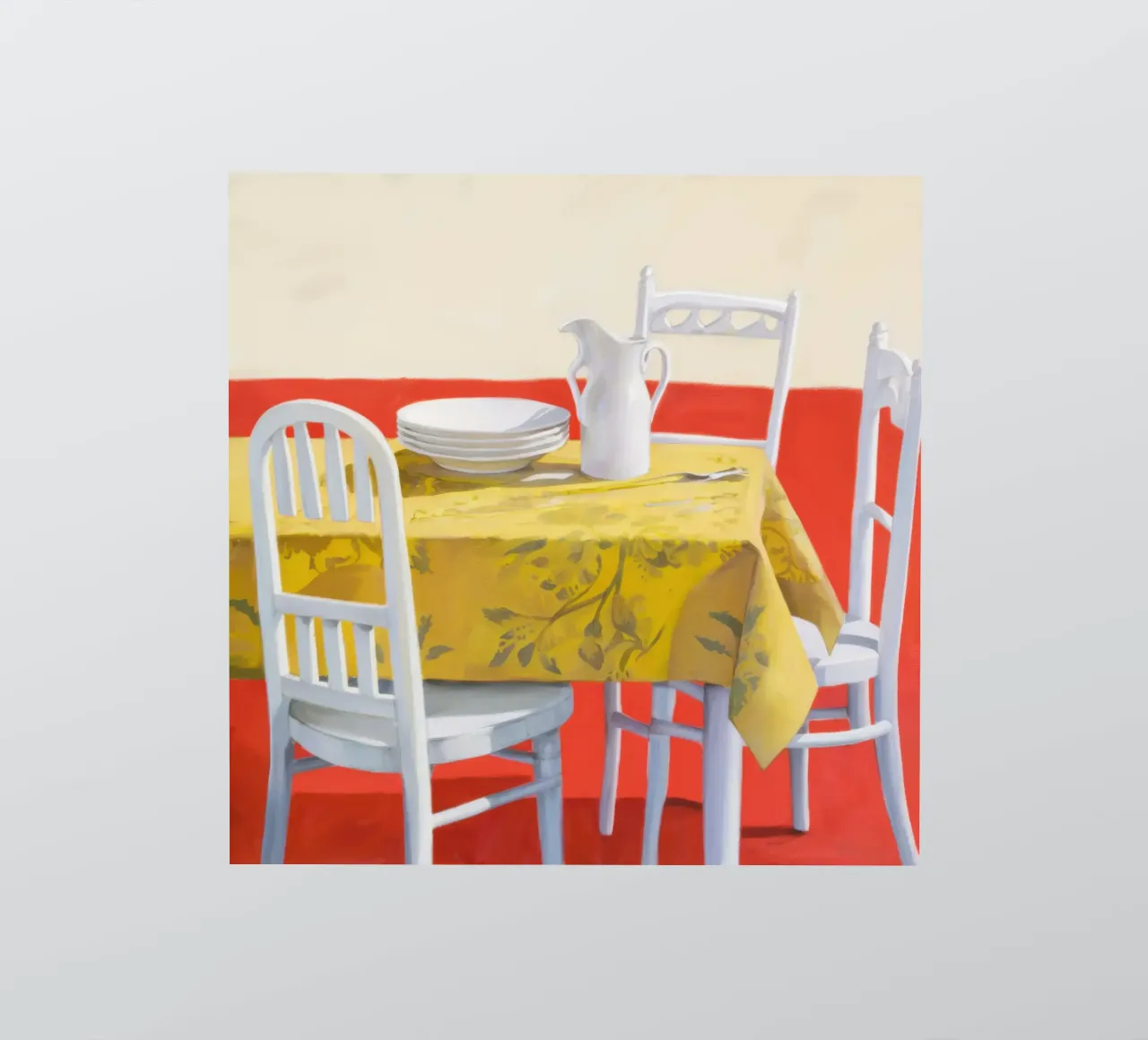 Table jaune autocollant de Pale Aura