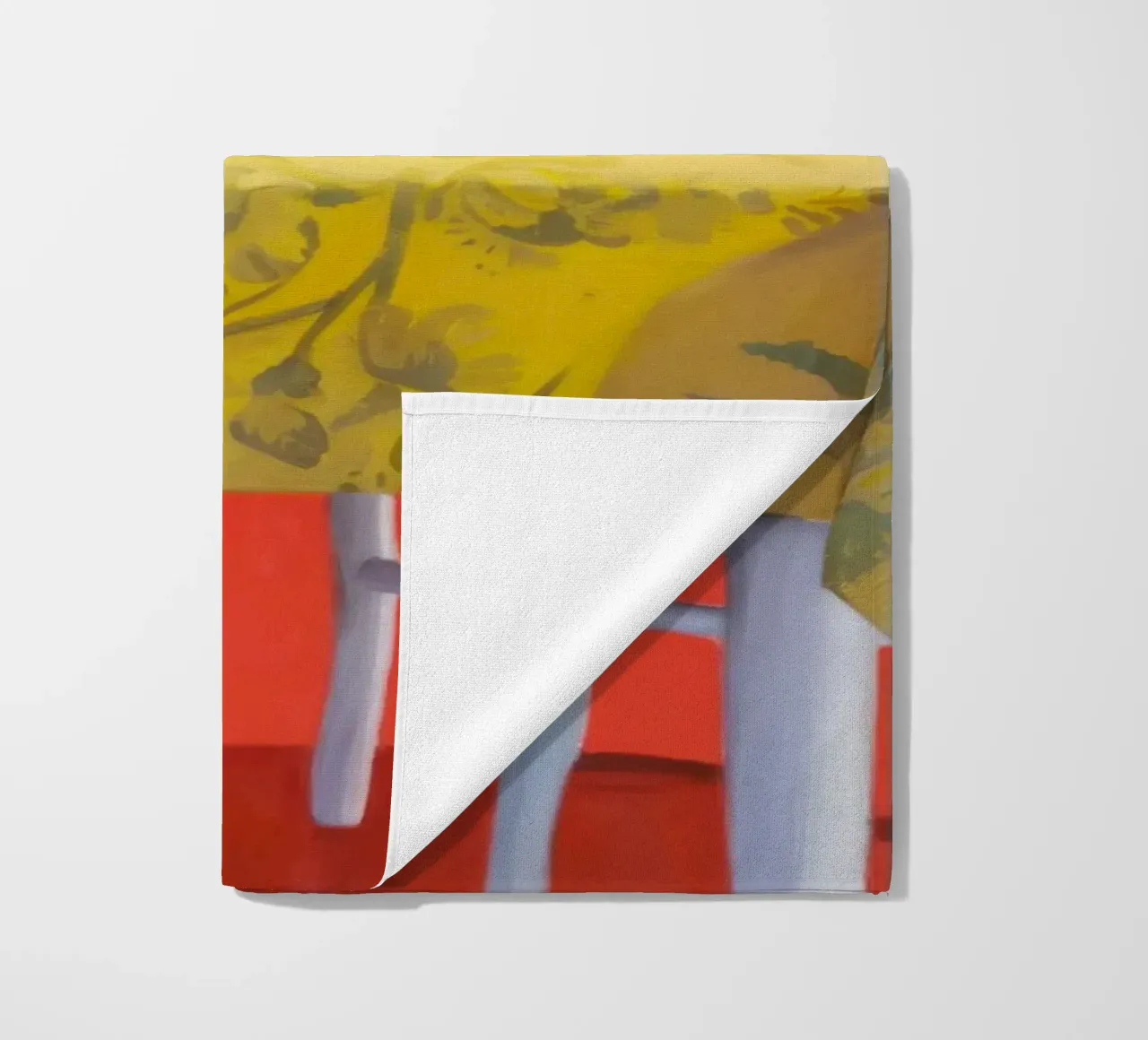 Yellow Table Setting beach towel by Pale Aura