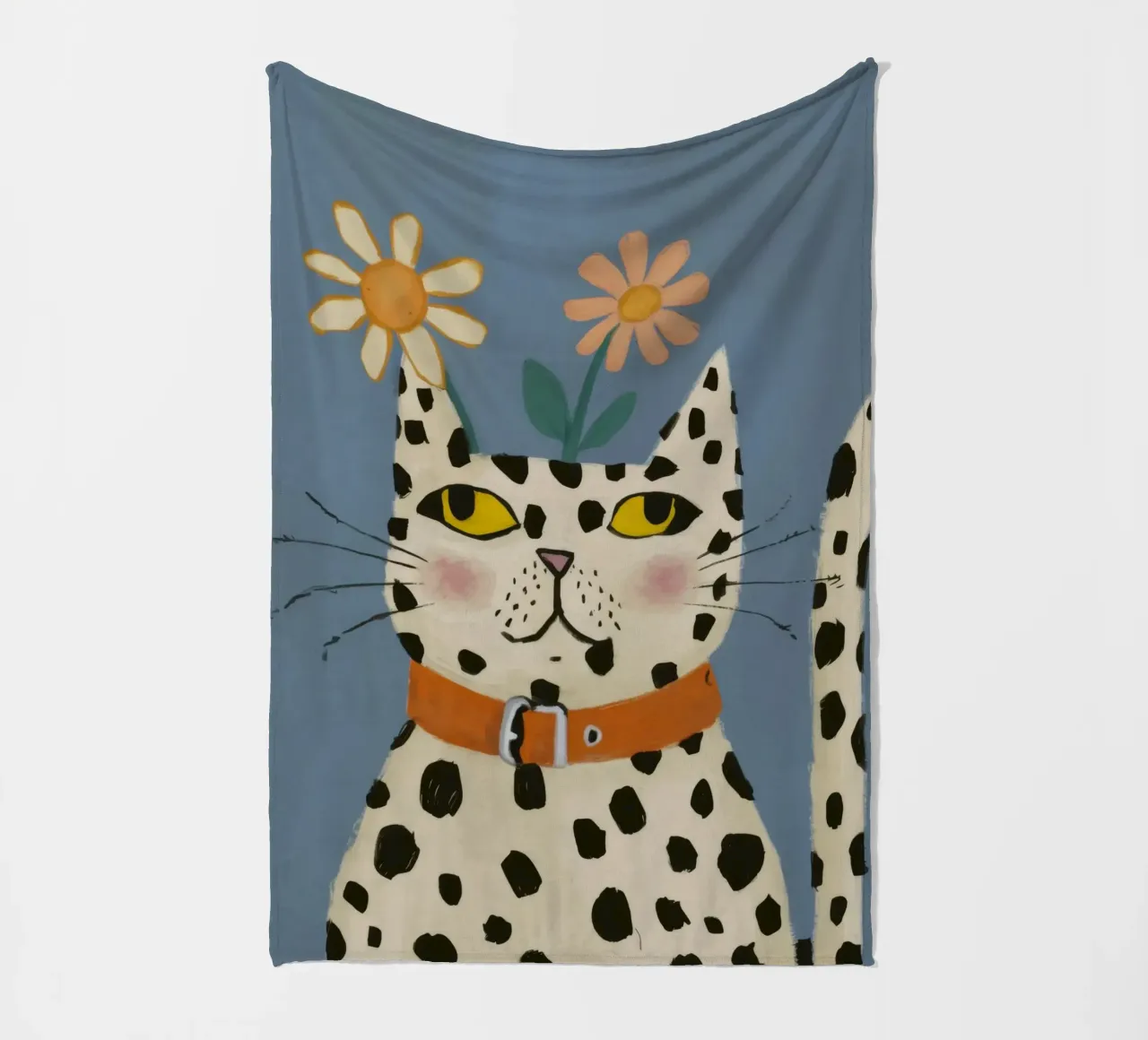 Ritratto di gatto dalmata coperta in pile da Pale Aura
