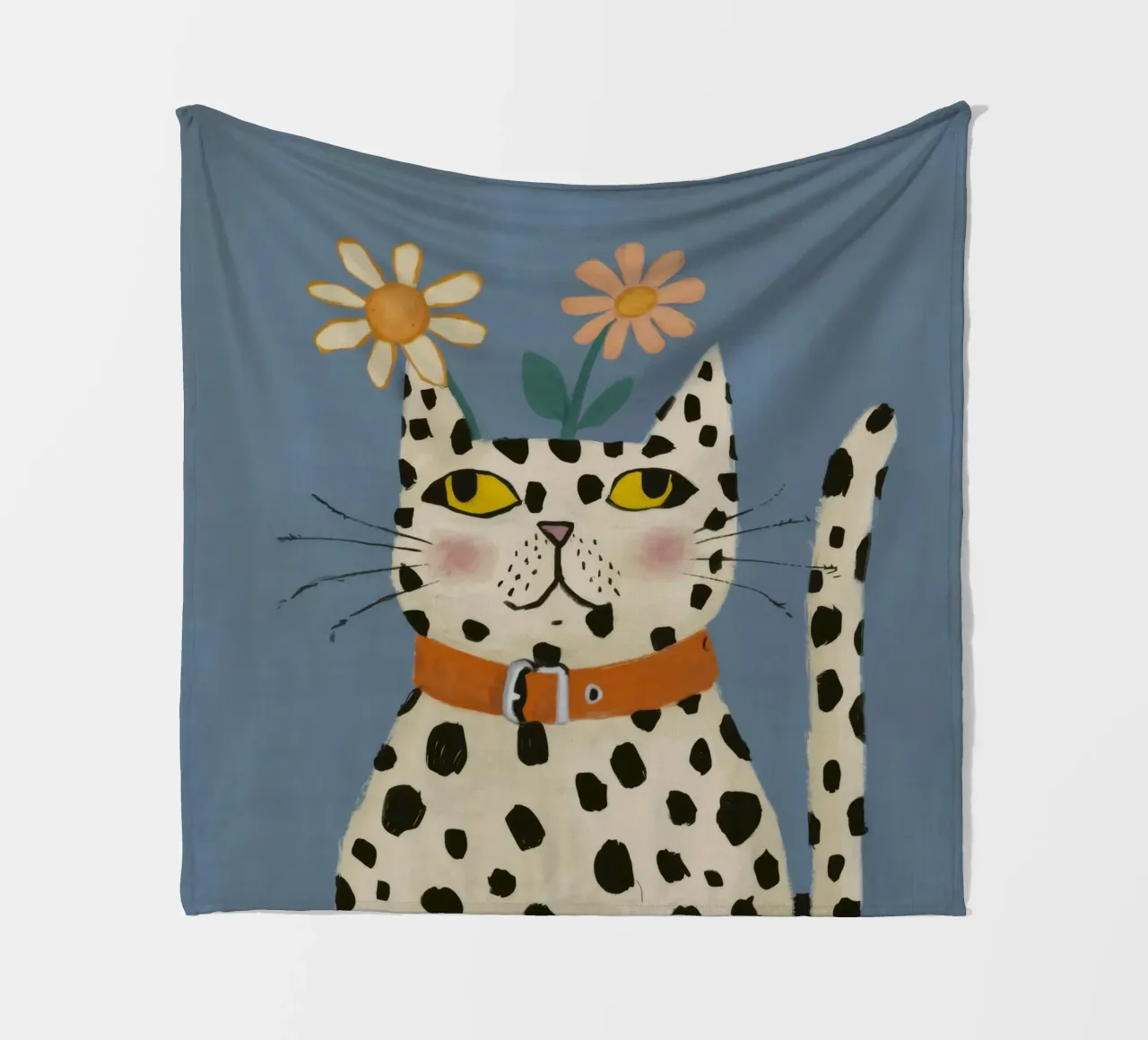 Ritratto di gatto dalmata coperta in pile da Pale Aura