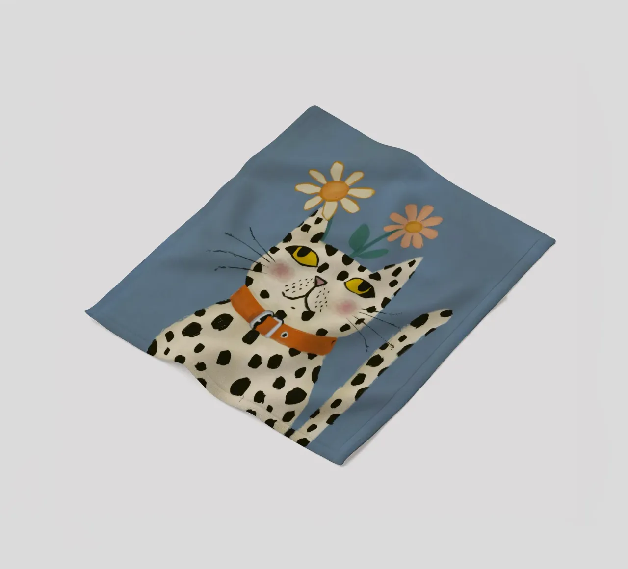 Ritratto di gatto dalmata coperta in pile da Pale Aura