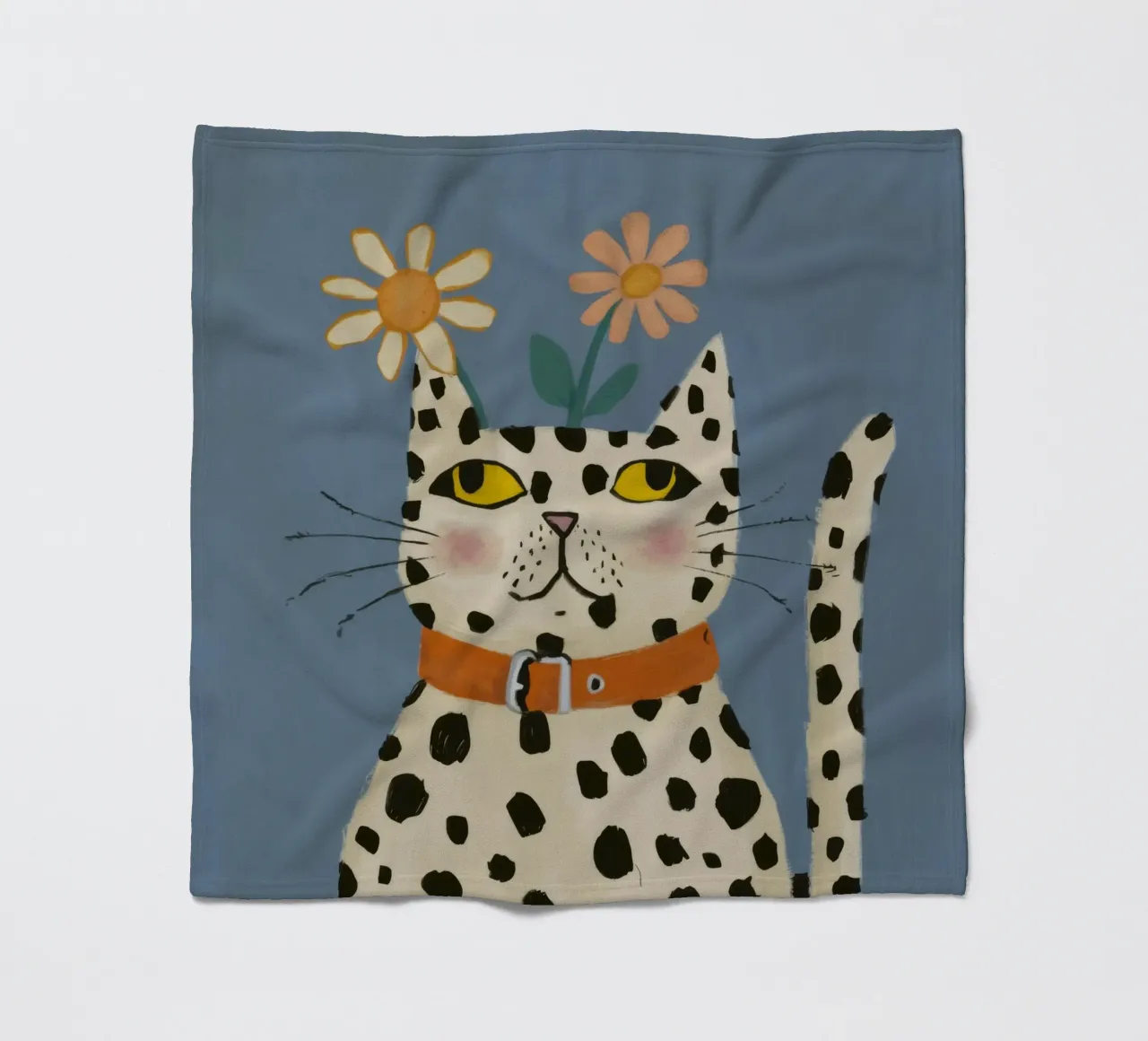 Ritratto di gatto dalmata coperta in pile da Pale Aura