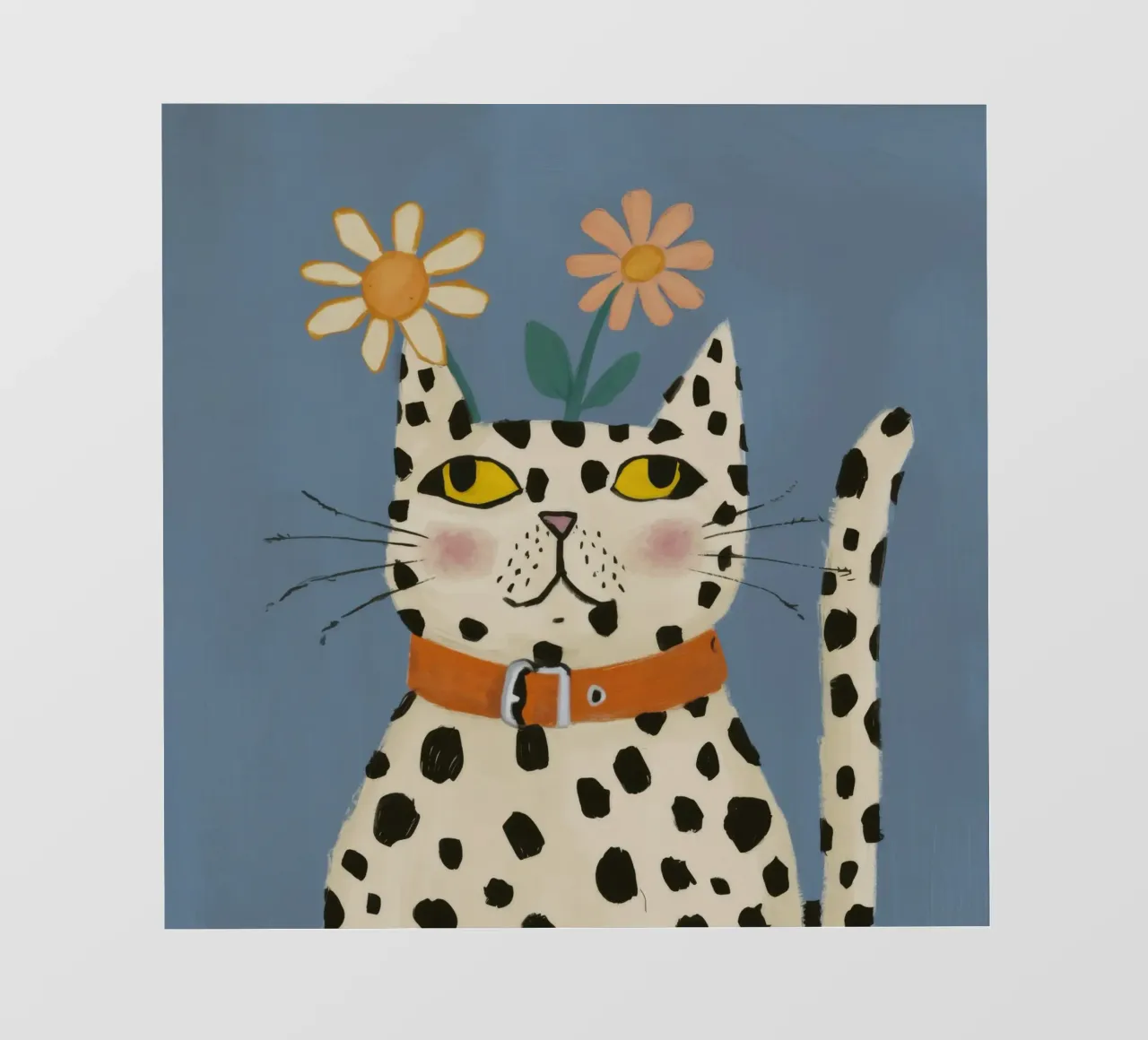 Ritratto di gatto dalmata telo in pvc da Pale Aura