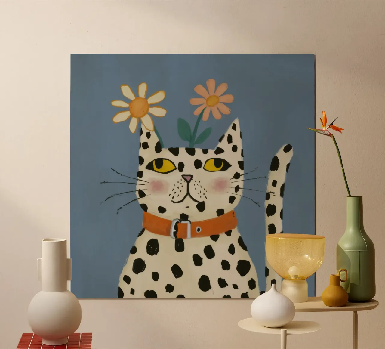 Dalmatian Cat Portrait hahnemühle by Pale Aura