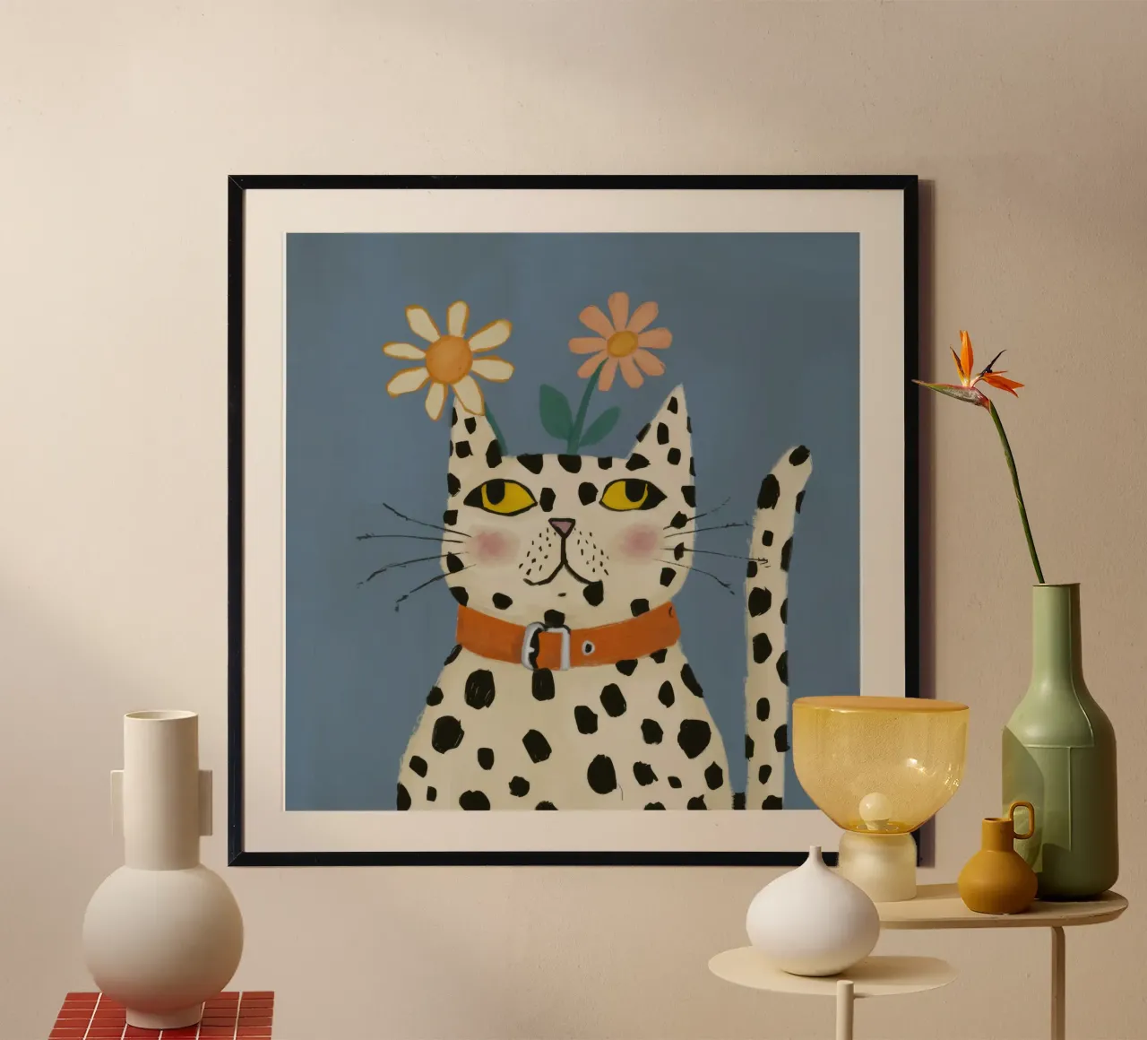 Dalmatian Cat Portrait hahnemühle by Pale Aura