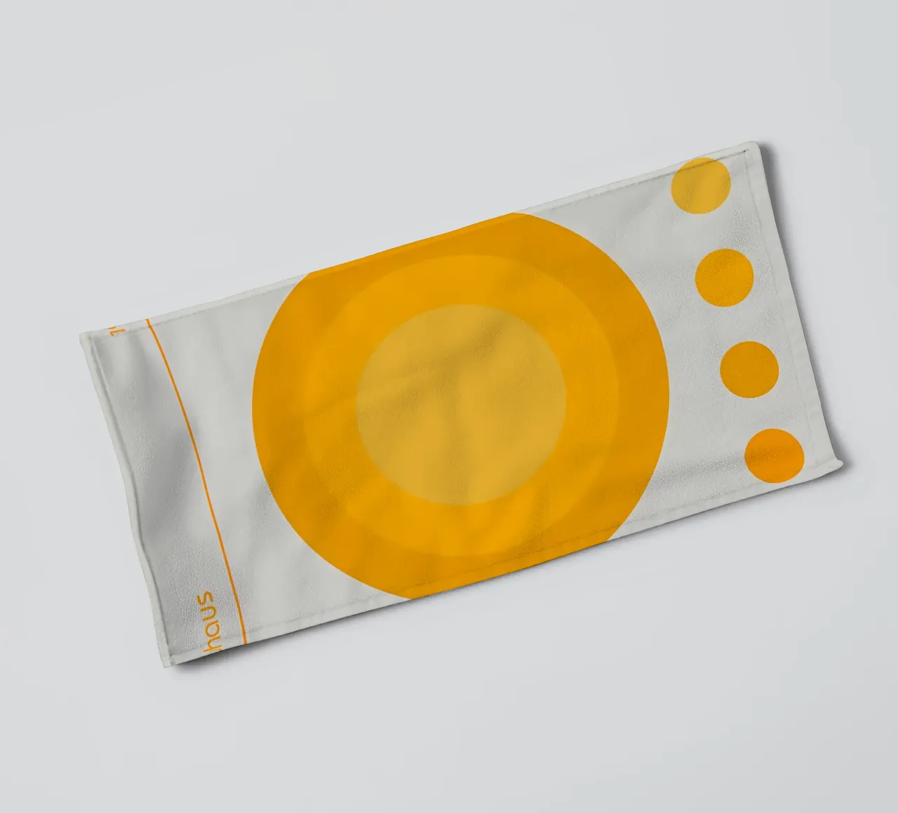 circle color yellow historical reference 1923 geometric form towel by Amber Hughes