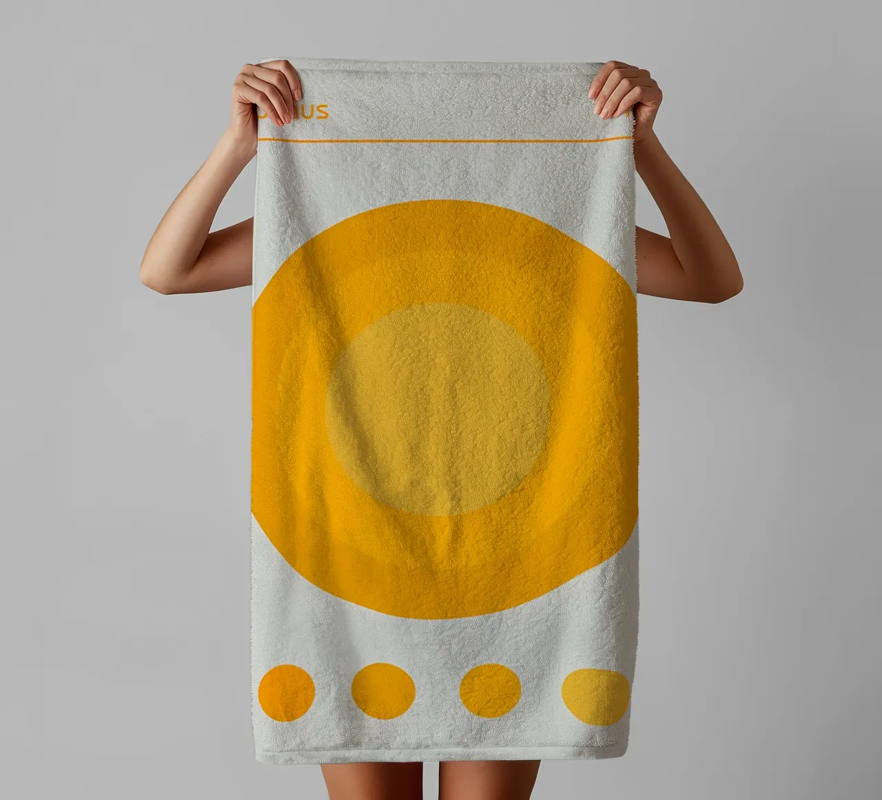 circle color yellow historical reference 1923 geometric form towel by Amber Hughes
