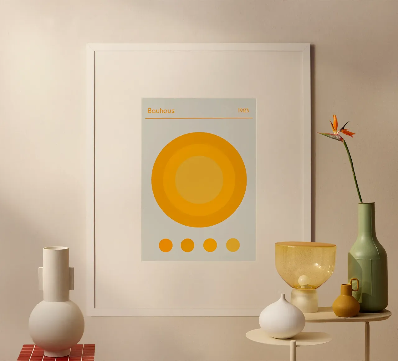 Kreis Farbe gelb historische Referenz 1923 geometrische Form Hahnemühle von Amber Hughes