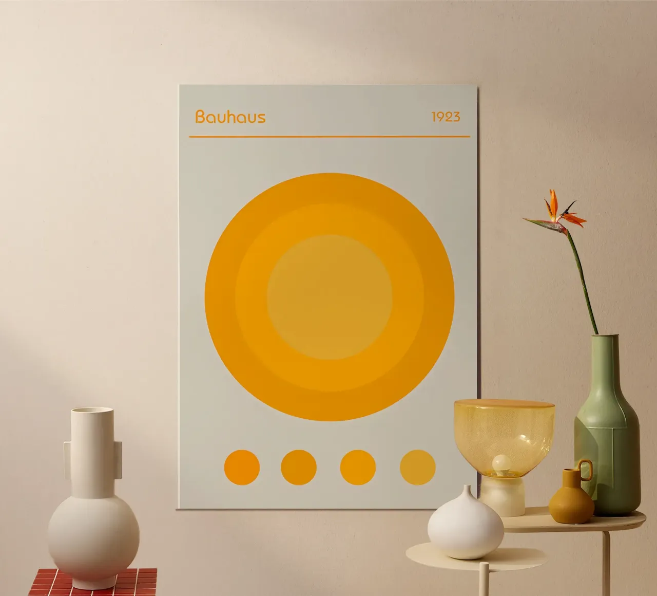 Kreis Farbe gelb historische Referenz 1923 geometrische Form Hahnemühle von Amber Hughes