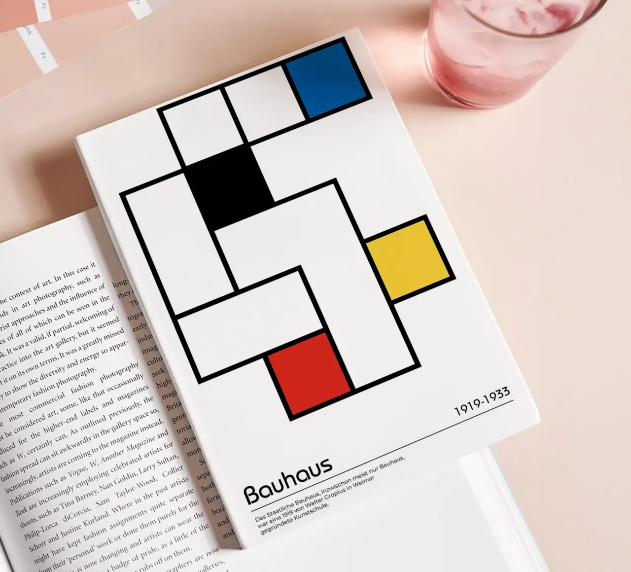 geometric shapes rectangles black lines white background notebook by Amber Hughes