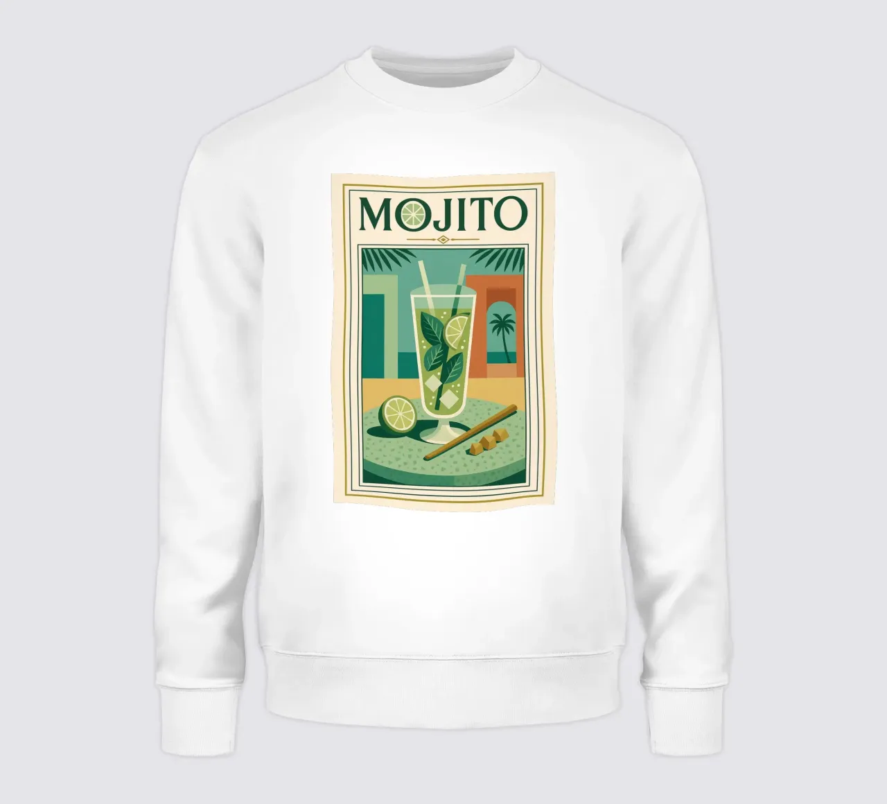 Mojito - Il poster che profuma di menta fresca felpa da Boissons - Affiches & posters - Retro