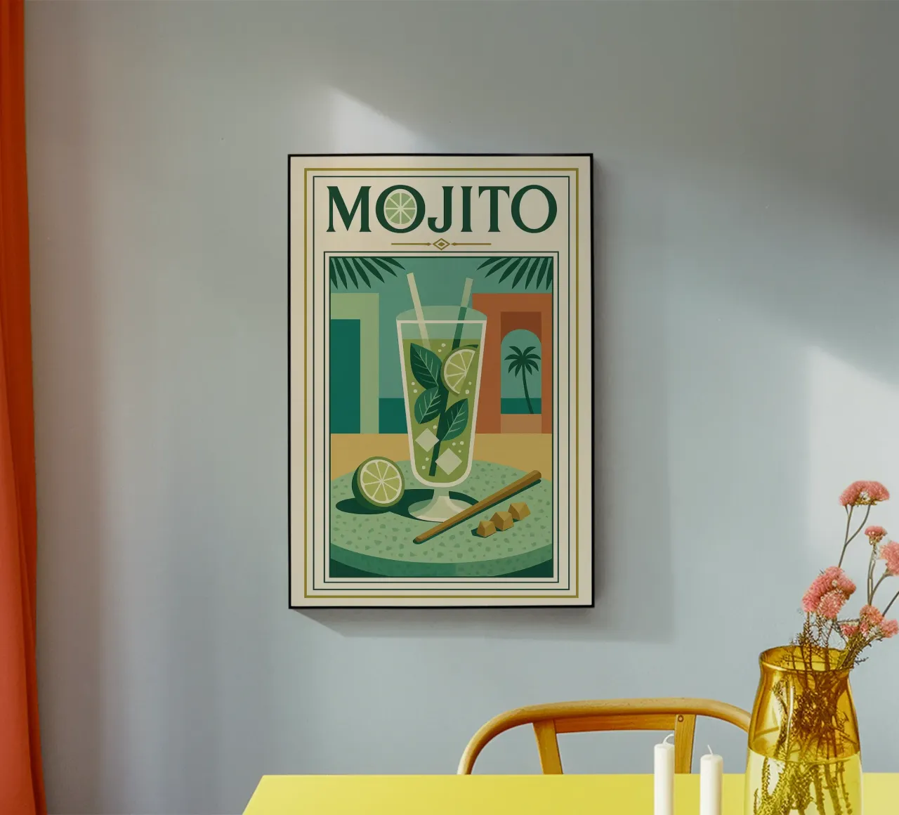 Mojito - Il poster che profuma di menta fresca plexiglass da Boissons - Affiches & posters - Retro