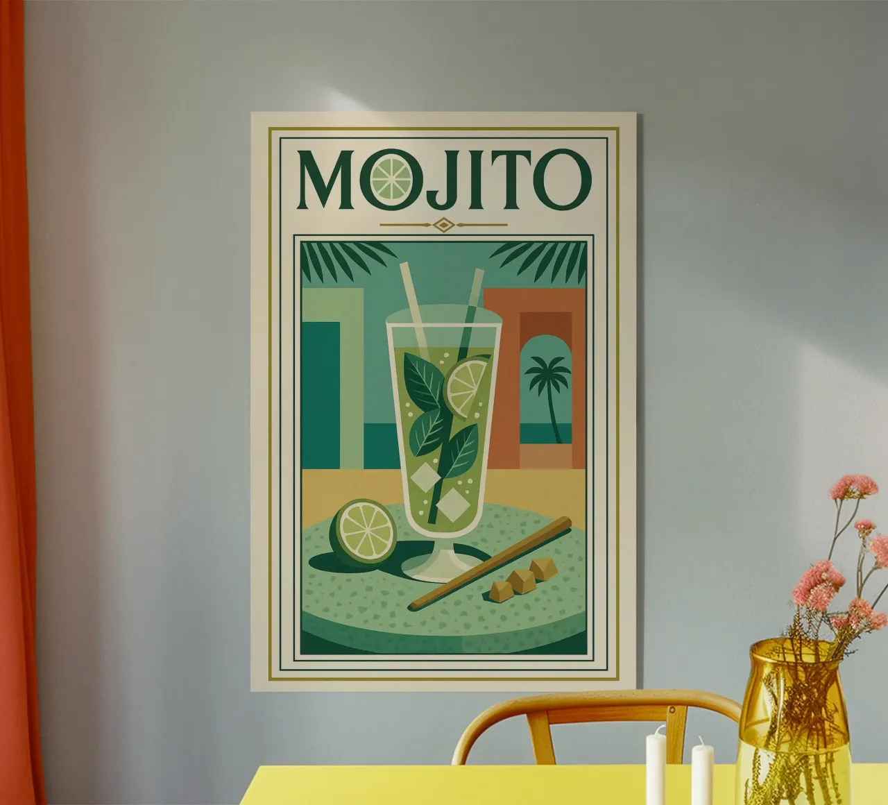 Mojito - Il poster che profuma di menta fresca plexiglass da Boissons - Affiches & posters - Retro