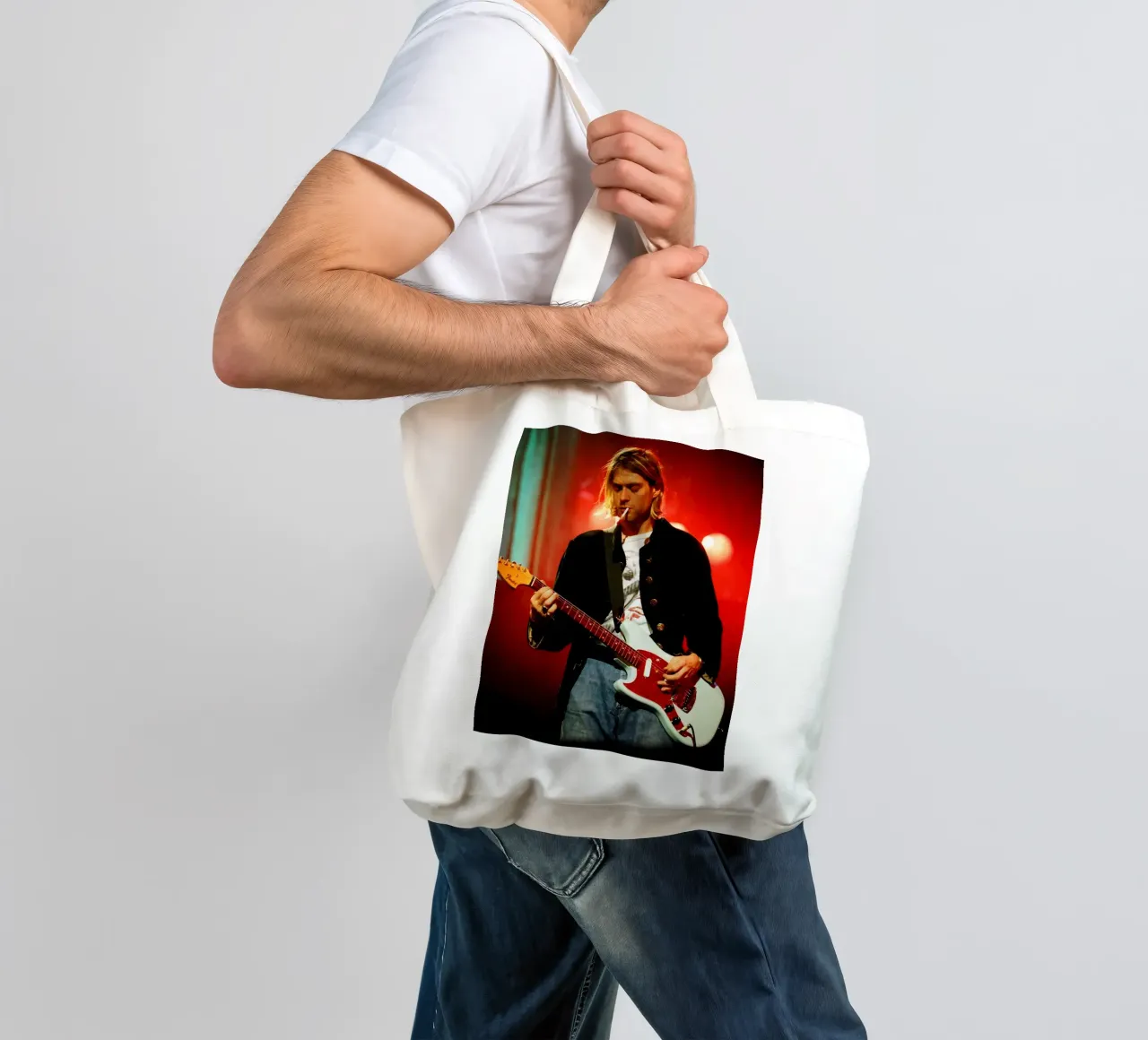 Concert With Guitar Poster tote bag by Has Fab