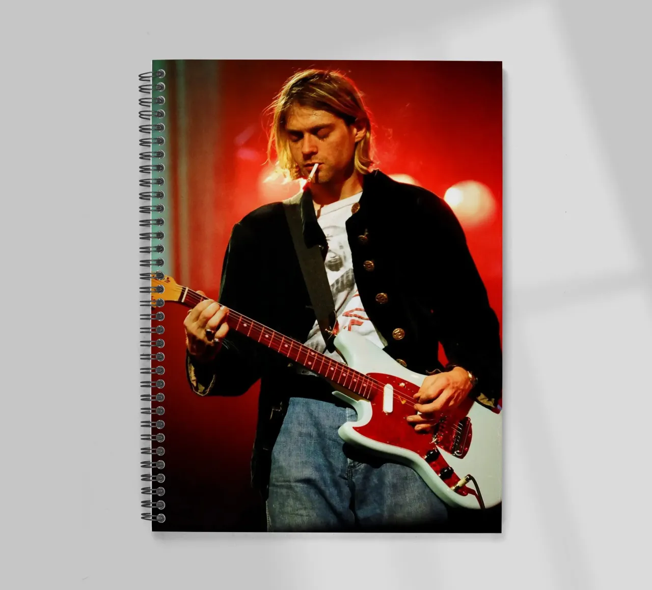 Concert With Guitar Poster spiral notebook by Has Fab