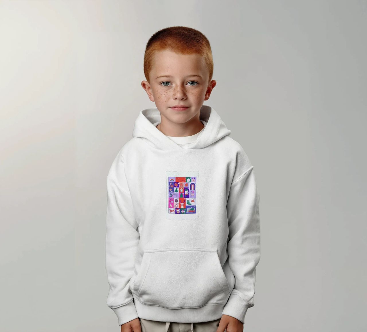 Advent Calendar 2024 felpa bambino con cappuccio da cafelab
